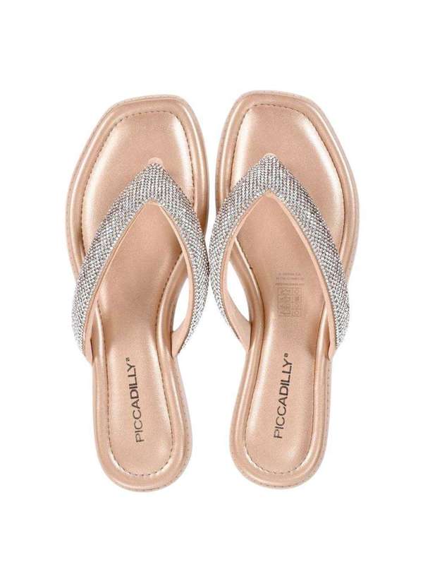 Piccadilly - Chinelo Rasteira Piccadilly Gabi Feminino Dourado 3