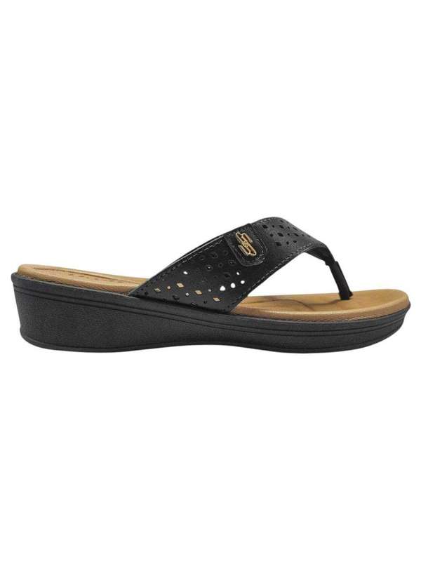 Usaflex - Chinelo Usaflex Anabela Feminino Preto