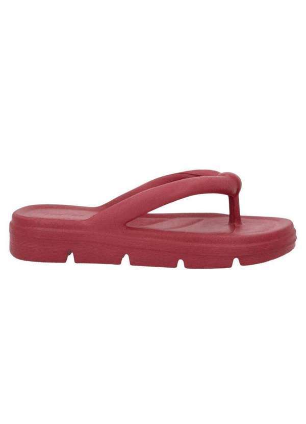 Usaflex - Chinelo Usaflex Poofy Plataforma Feminino Vermelho