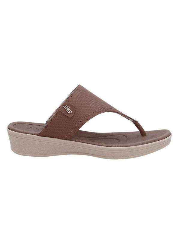 Usaflex - Chinelo Usaflex Salto Baixo Feminino Marrom
