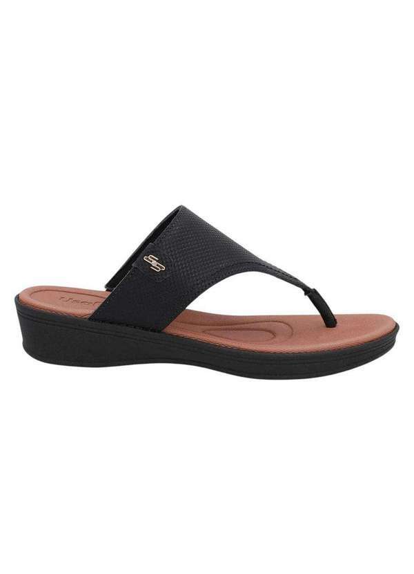 Usaflex - Chinelo Usaflex Salto Baixo Feminino Preto