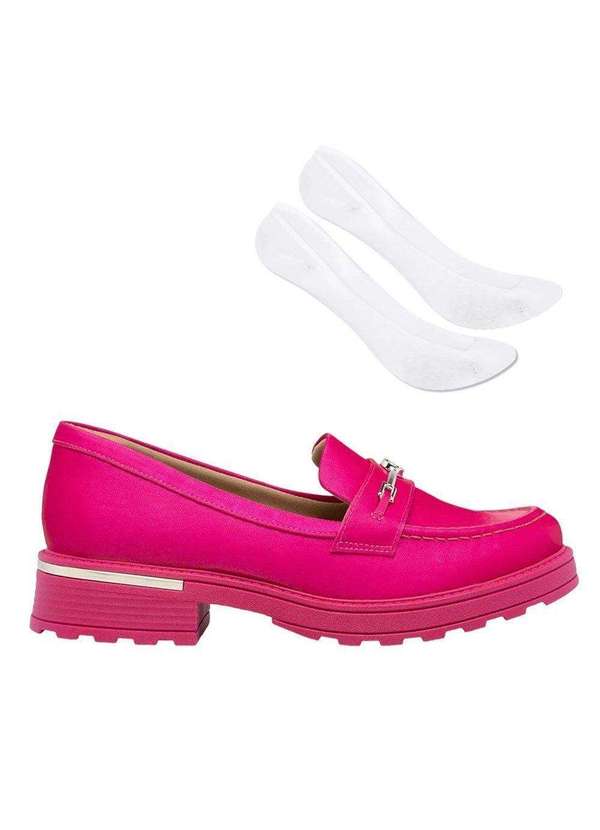 Piccadilly - Kit Mocassim Piccadilly Barbie Feminino e par de Meia Rosa
