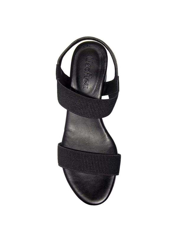 Usaflex - Kit Sandália Usaflex Salto Bloco Feminina e 2 pares de Meias - Preto 4
