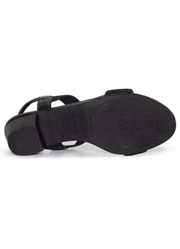 Usaflex - Kit Sandália Usaflex Salto Bloco Feminina e 2 pares de Meias - Preto 5