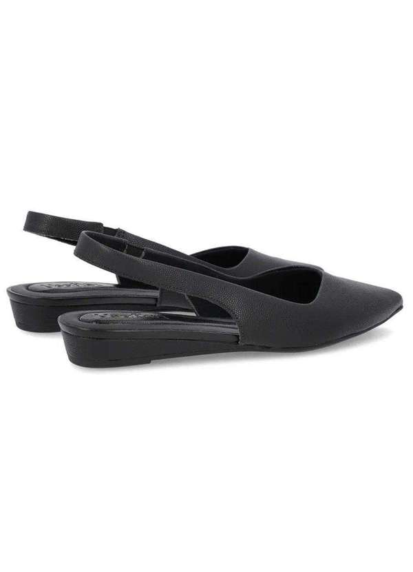 Usaflex - Kit Slingback Usaflex Salto Anabela Feminino e 2 pares de Meias Preto 2
