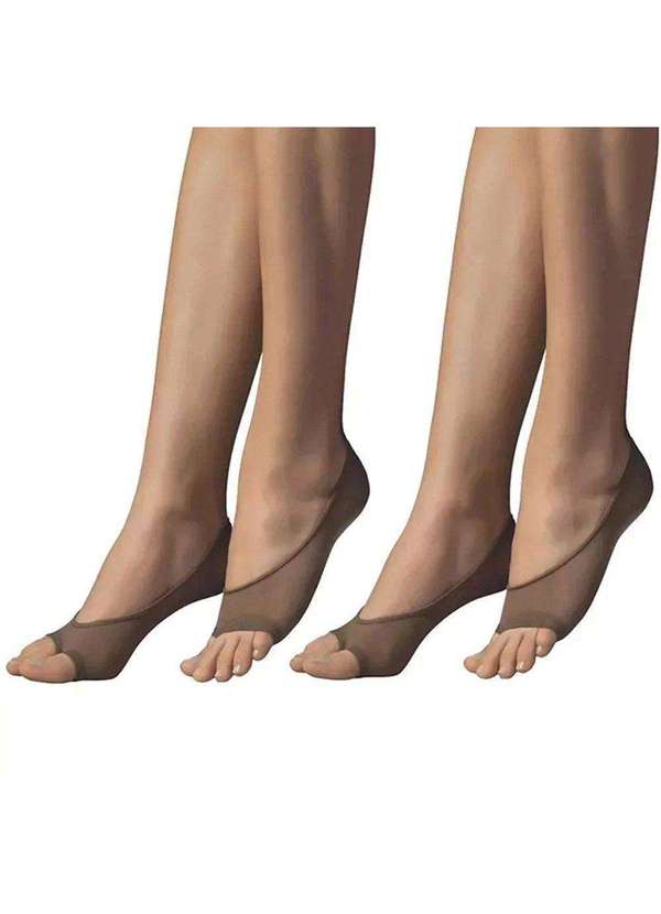 Usaflex - Kit Slingback Usaflex Salto Anabela Feminino e 2 pares de Meias Preto 5