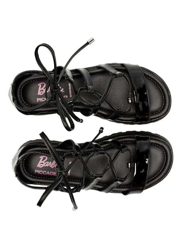 Piccadilly - Sandália Piccadilly Barbie Anabela Feminina Preto 3