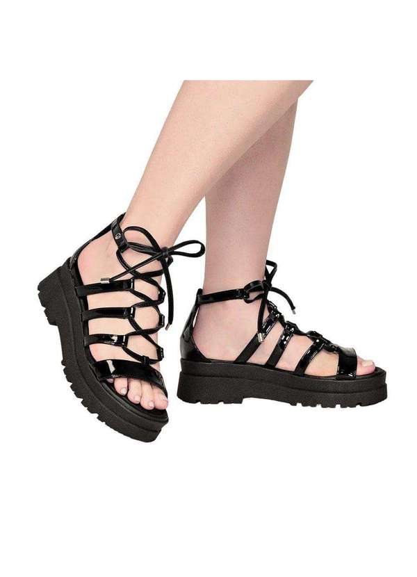 Piccadilly - Sandália Piccadilly Barbie Anabela Feminina Preto 5