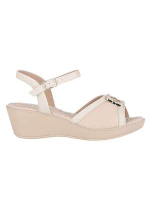 Sandália Piccadilly Cecilia Salto Anabela Feminino Bege Esporte