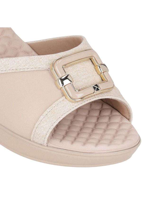 Piccadilly - Sandália Piccadilly Cecilia Salto Anabela Feminino Bege 4