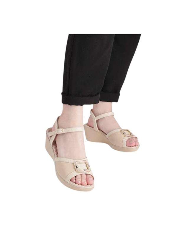 Piccadilly - Sandália Piccadilly Cecilia Salto Anabela Feminino Bege 5