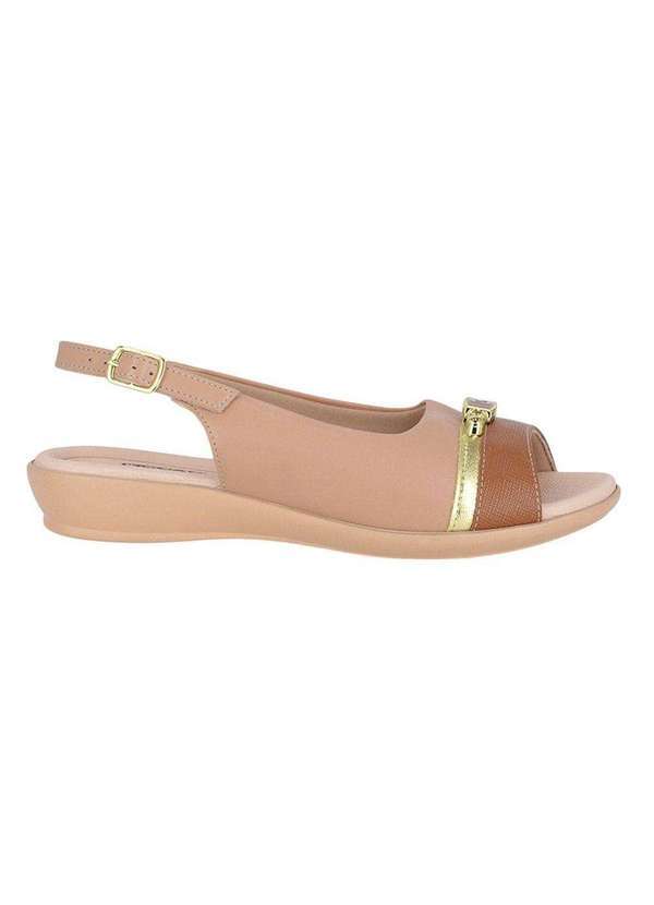 Piccadilly - Sandália Piccadilly Slingback Camila Feminina Bege