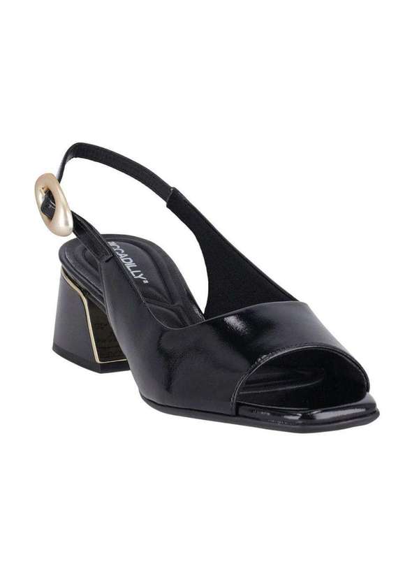 Piccadilly - Sandália Piccadilly Slingback Renee Salto Médio Feminina Preto 3