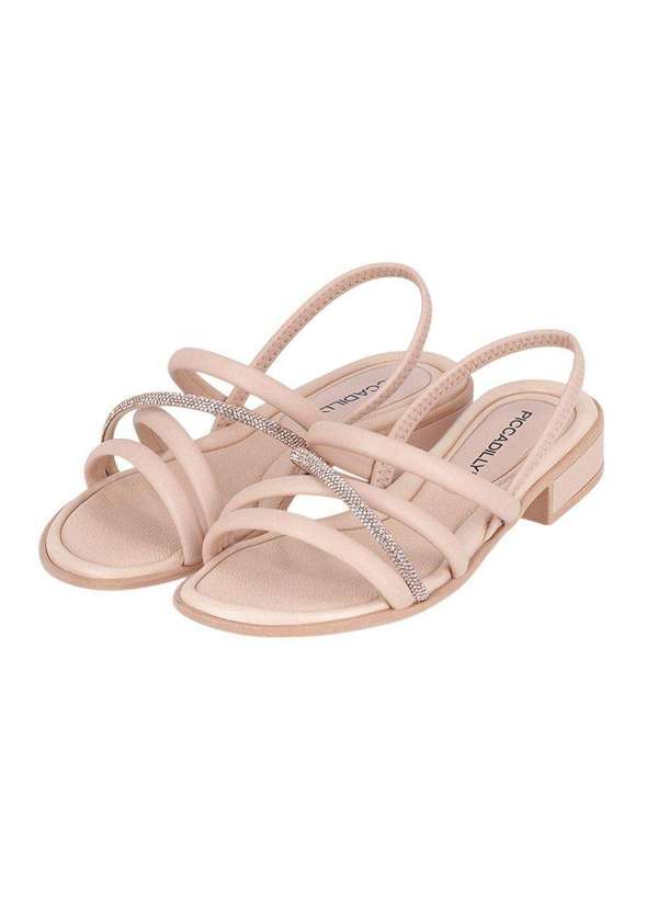 Sandália Piccadilly Taila Salto Baixo Feminino Nude Esporte Legal
