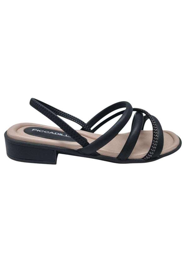 Piccadilly - Sandália Piccadilly Taila Salto Baixo Feminino Preto