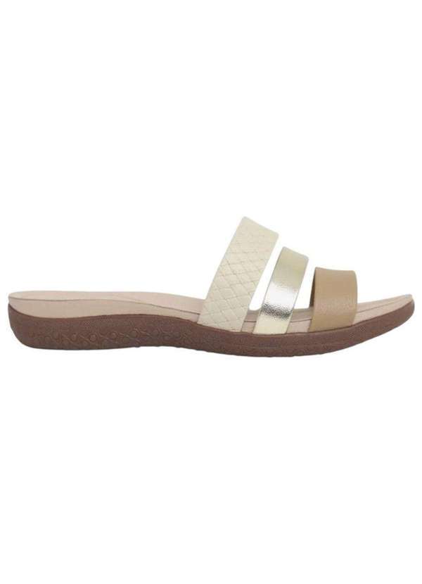 Modare - Sandália Rasteira Modare Ultra Conforto Feminina Bege