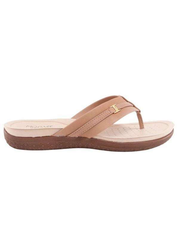 Modare - Sandália Rasteira Modare Ultra Conforto Feminina Nude