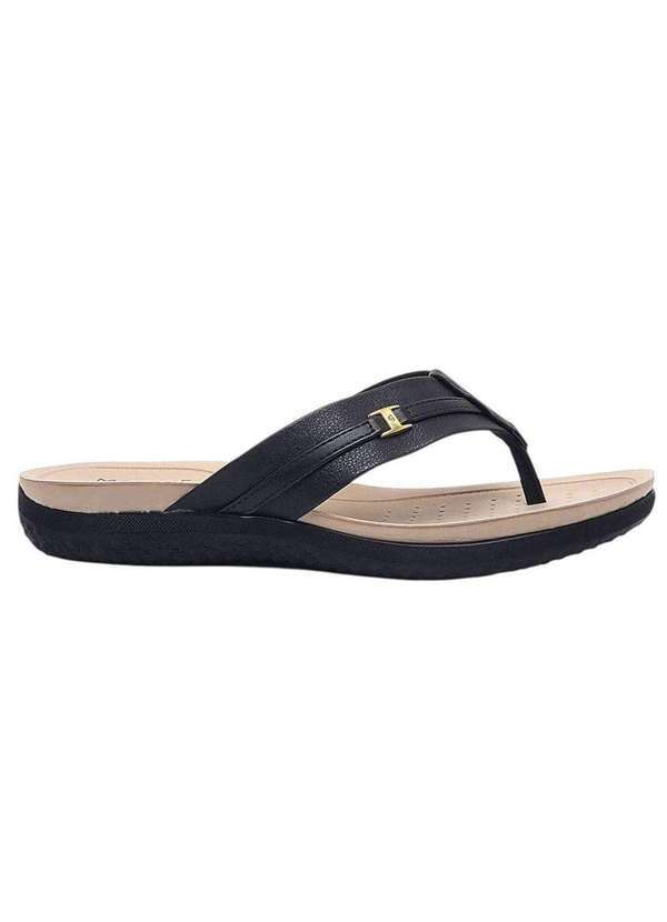 Modare - Sandália Rasteira Modare Ultra Conforto Feminina Preto
