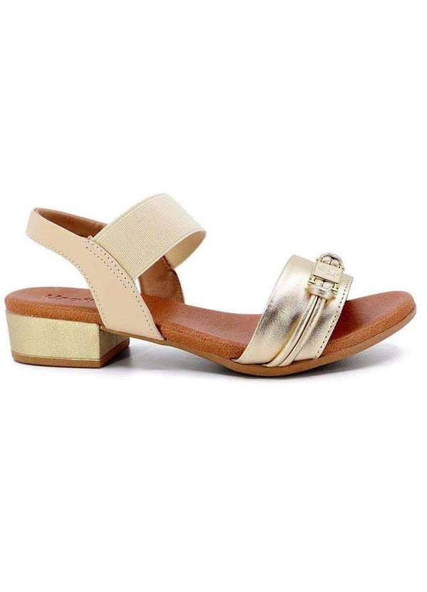 Usaflex - Sandália Usaflex Elástico Feminina Dourado
