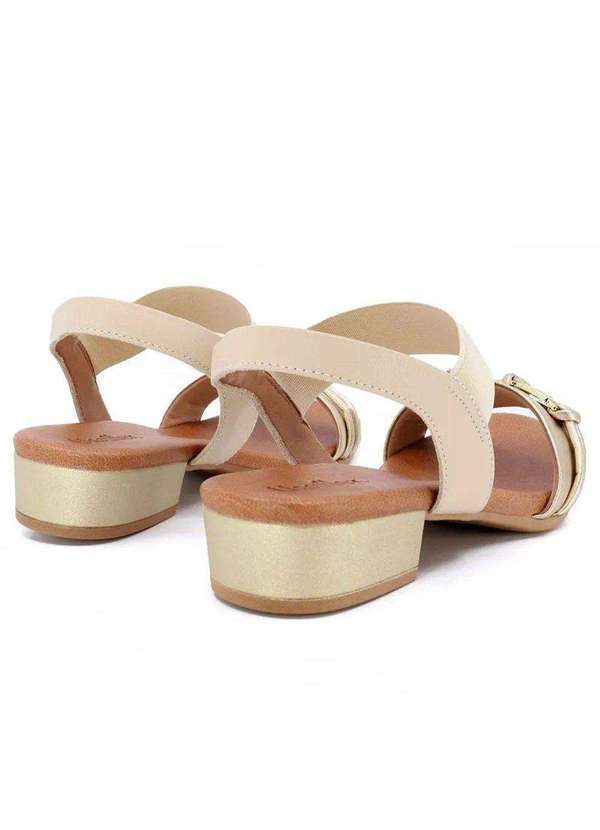 Usaflex - Sandália Usaflex Elástico Feminina Dourado 3