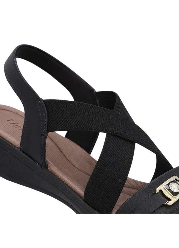 Usaflex - Sandália Usaflex Elástico Feminina Preto 5