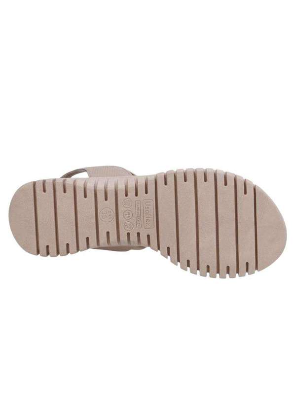 Usaflex - Sandália Usaflex Enfeite Dourado Feminina Nude 4