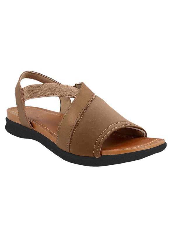 Usaflex - Sandália Usaflex Plataforma Bicolor Feminino Marrom