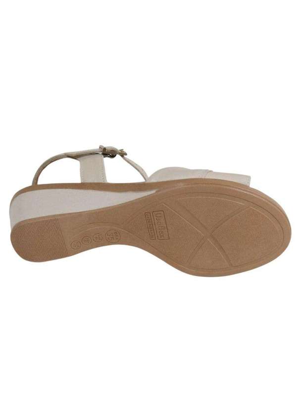 Usaflex - Sandália Usaflex Plataforma Feminina Bege 4
