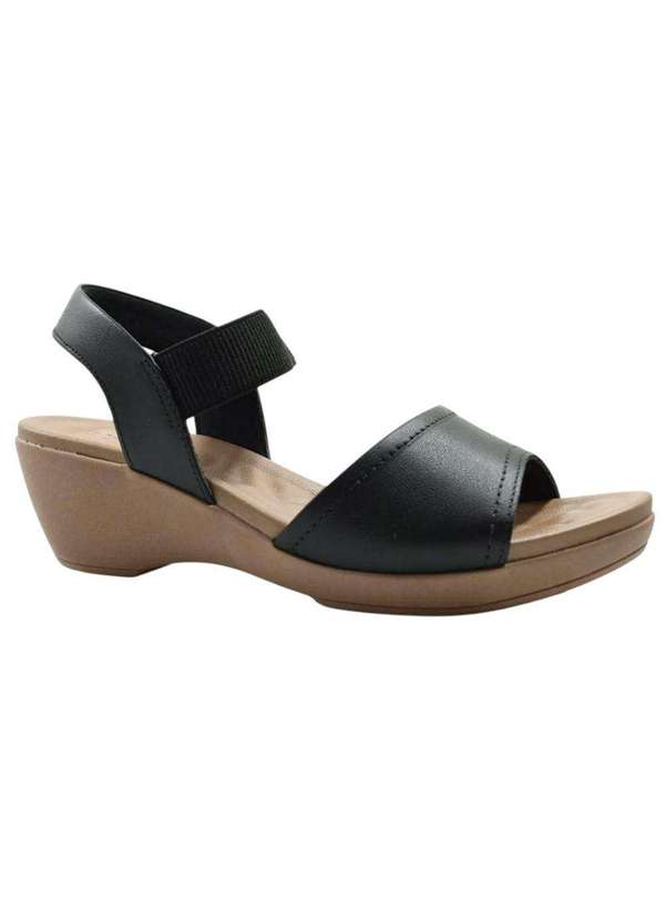 Usaflex - Sandália Usaflex Plataforma Feminina Preto