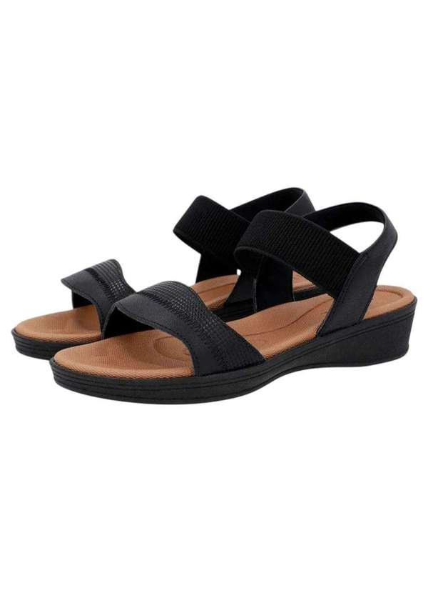 Usaflex - Sandália Usaflex Plataforma Feminina Preto 2