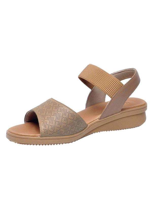 Usaflex - Sandália Usaflex Plataforma Feminino Bege 2