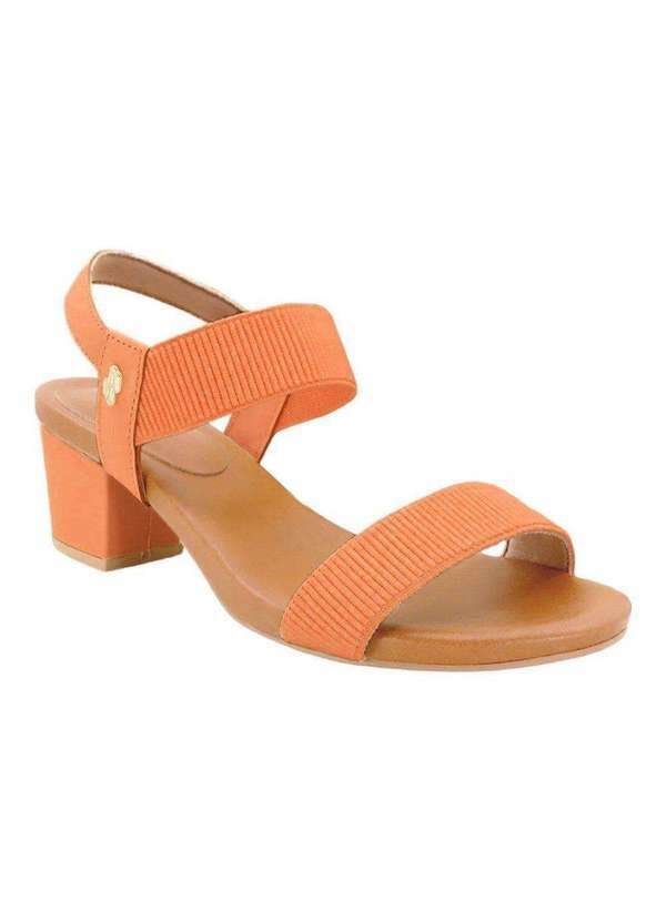 Usaflex - Sandália Usaflex Salto Bloco Feminina - Laranja
