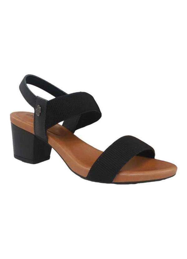 Usaflex - Sandália Usaflex Salto Bloco Feminina - Preto