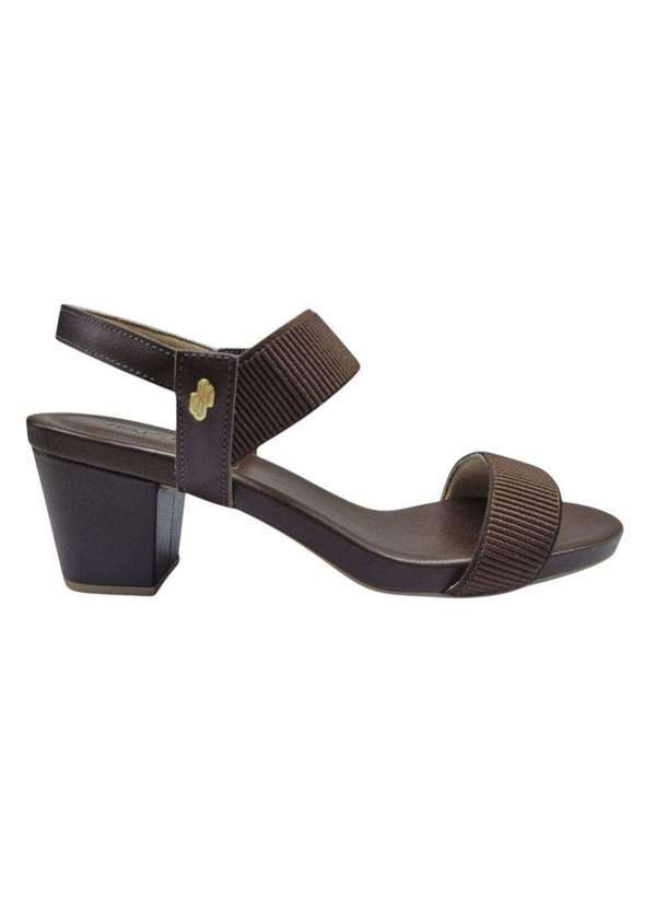 Usaflex - Sandália Usaflex Salto Medio Elástico Feminina Dourado