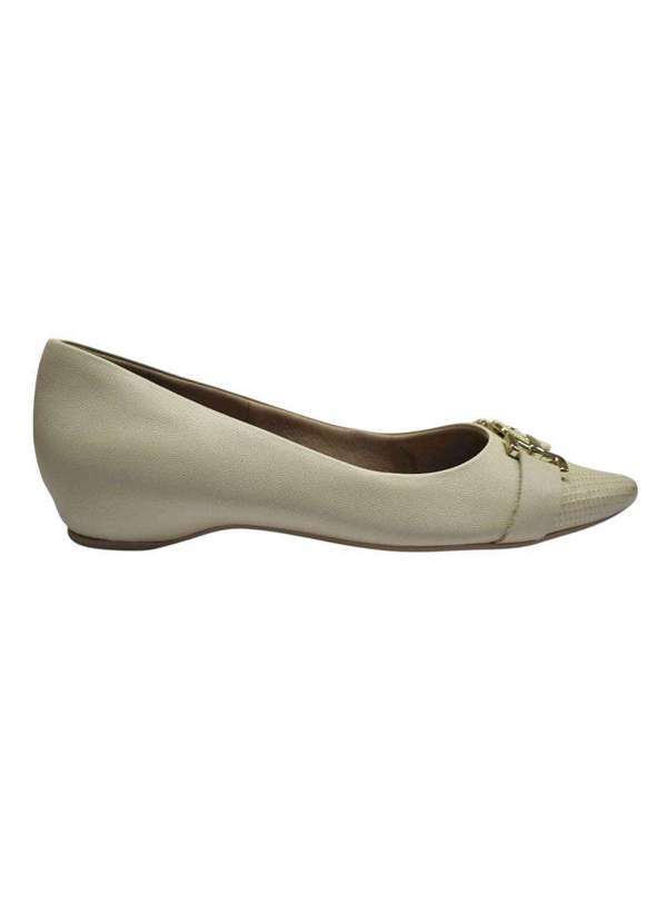 Usaflex - Sapatilha Usaflex Salto Embutido Feminino Bege