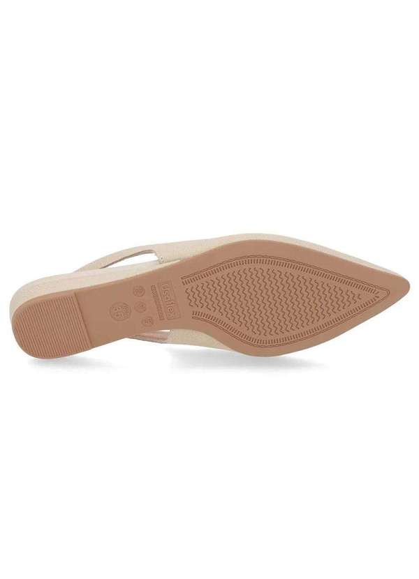 Usaflex - Slingback Usaflex Salto Anabela Feminino Bege 3