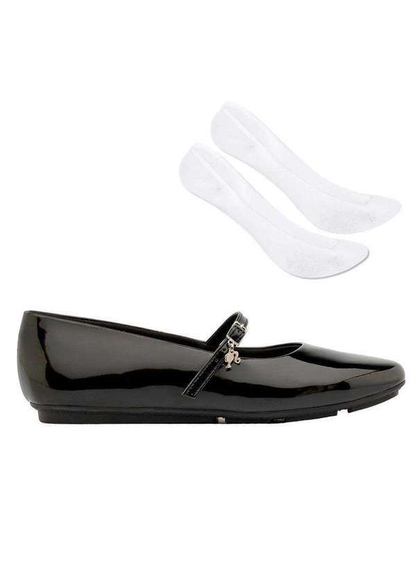 Piccadilly - Kit Sapatilha Piccadilly Barbie Feminina e par de Meia Preto