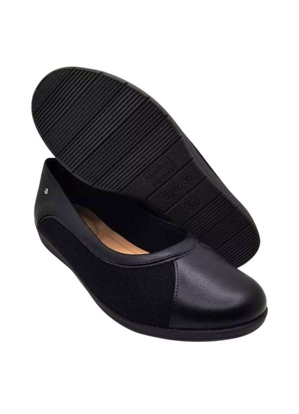 Usaflex - Sapatilha Usaflex Bico Redondo Feminina Preto 4