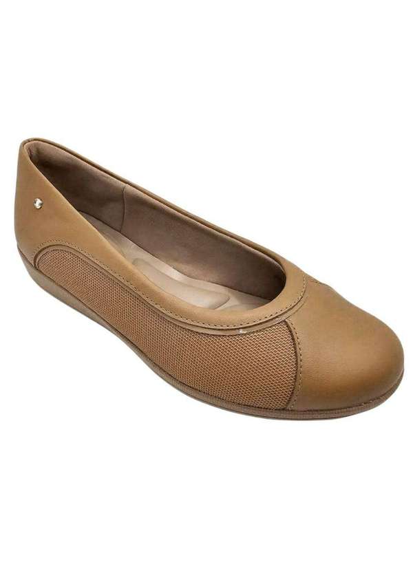 Usaflex Sapatilha Usaflex Bico Redondo Feminina Marrom