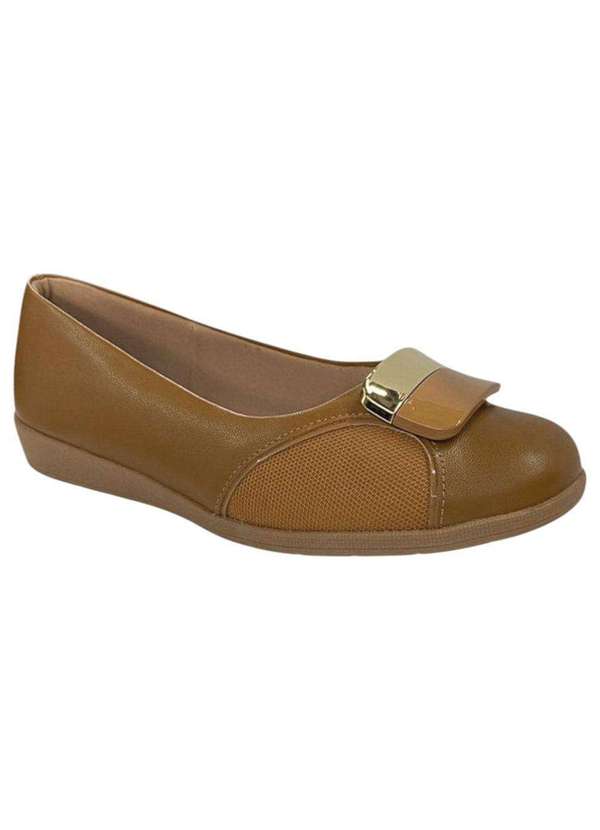 Usaflex Sapatilha Usaflex Couro Feminina Marrom