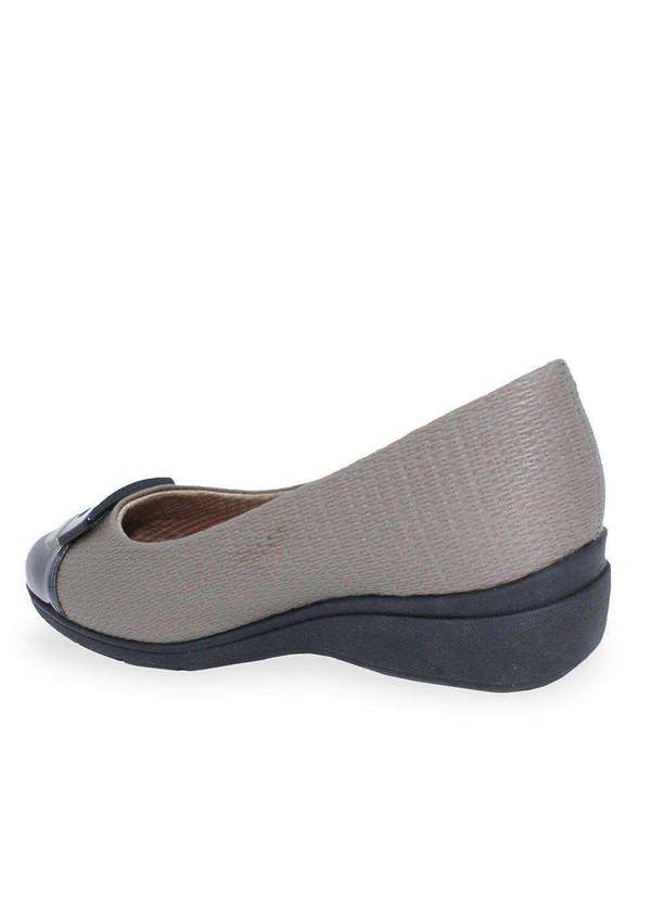 Piccadilly - Kit Sapato Piccadilly Beth Anabela Feminino e par de Meia Marrom 2