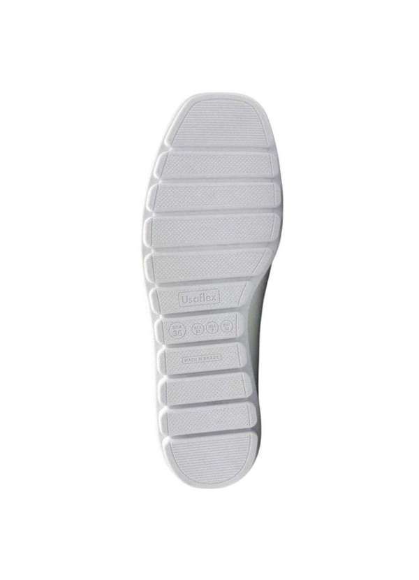 Usaflex - Mocassim Usaflex Loafer em Couro Feminino Branco 5