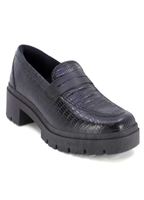 Usaflex - Mocassim Usaflex Plataforma Feminino - Preto