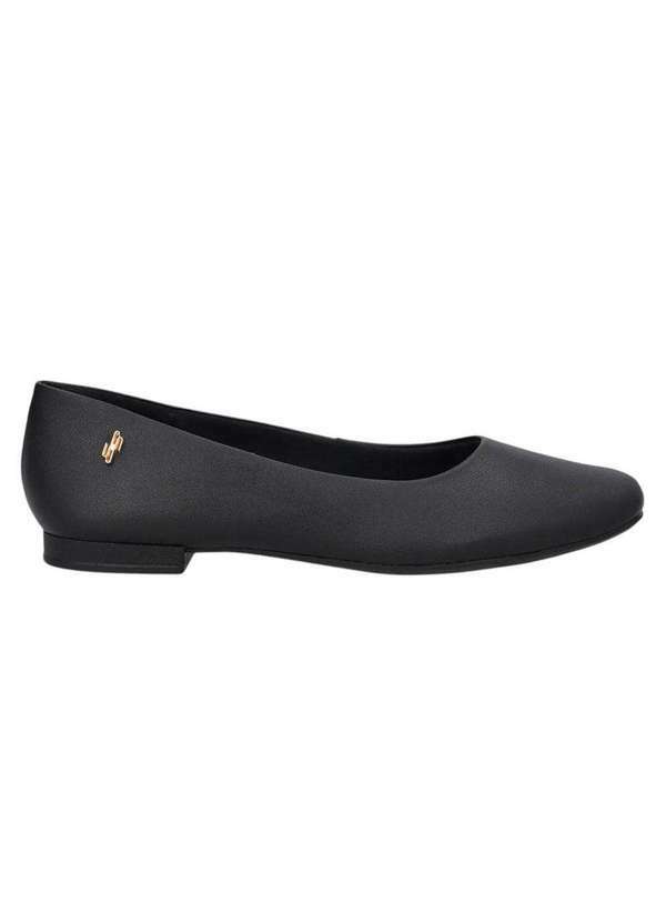 Usaflex - Sapatilha Usaflex Bico Quadrado Feminina Preto