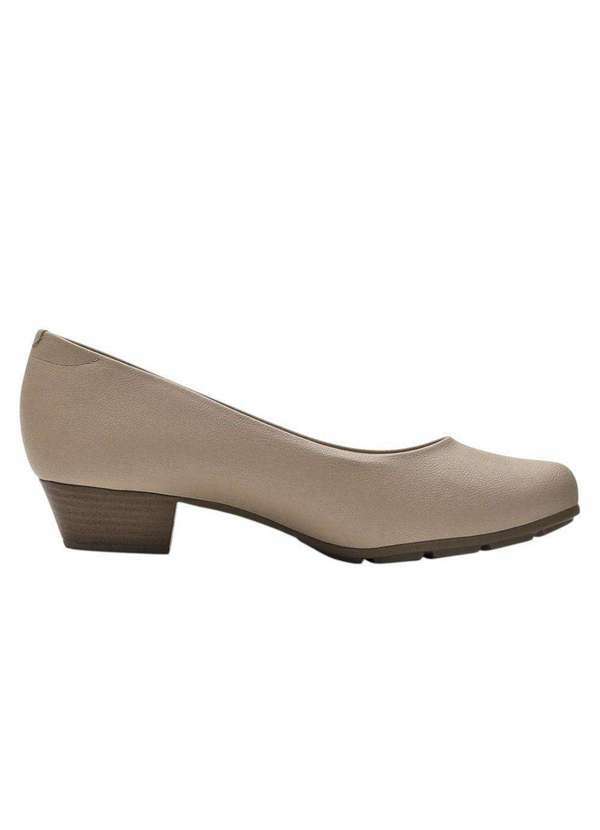 Modare - Sapato Modare Salto Baixo Feminino Bege
