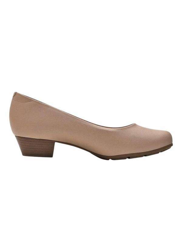 Modare - Sapato Modare Salto Baixo Feminino Bege