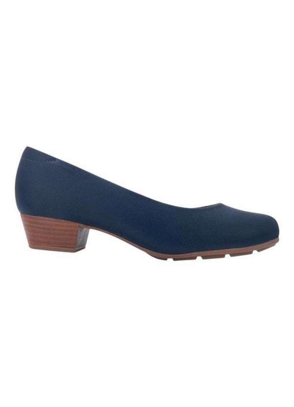 Modare - Sapato Modare Salto Baixo Feminino Azul