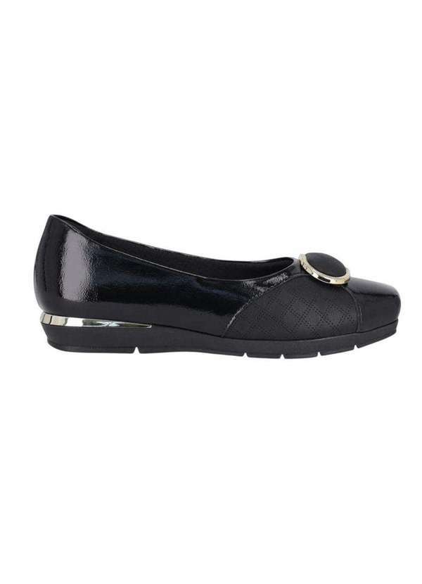 Piccadilly - Sapato Piccadilly Fernanda Salto Baixo Feminino Preto