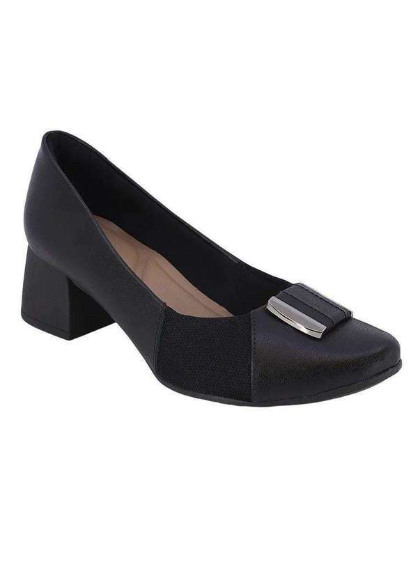 Usaflex - Scarpin Usaflex Joanete Salto Bloco Feminino Preto