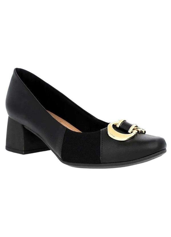 Usaflex - Scarpin Usaflex Joanete Salto Bloco Feminino Preto 2